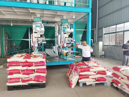 Máy Đóng Gói Gạo Băng Tải Tốc Độ Cao 5 - 50kg Nâng Tự Động