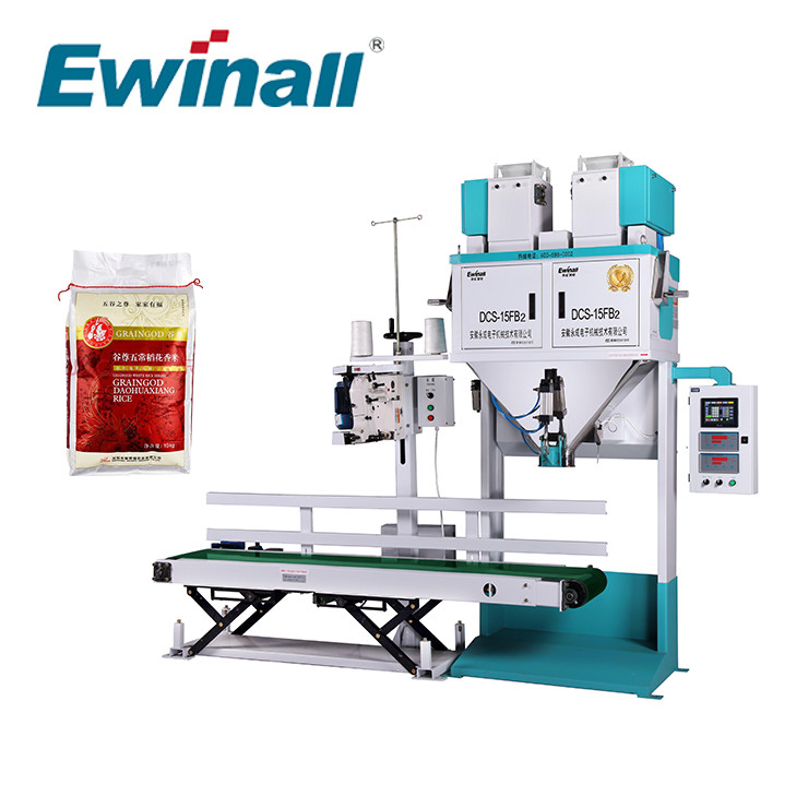 Máy đóng gói gạo ngũ cốc màn hình màu DCS-15FB2 Ewinall 2.5kg - 15 Kg